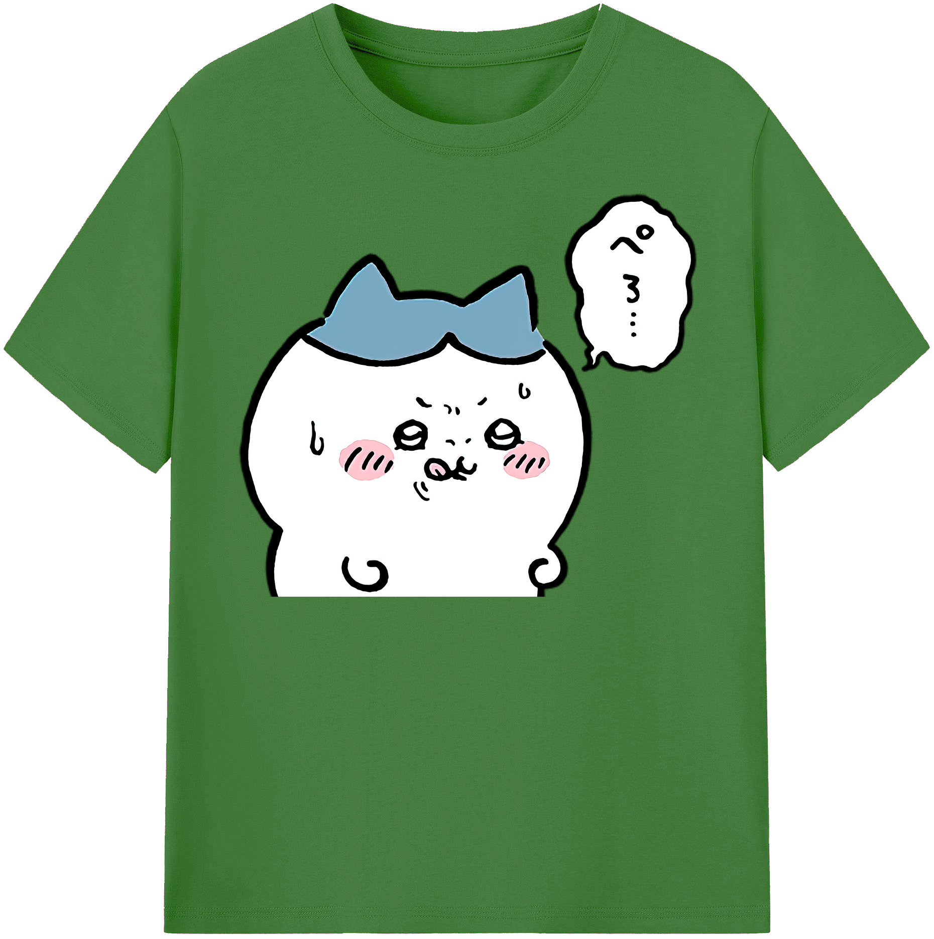 （画像用） ちいかわ ハチワレ Chii-kawa hachiware レディースカジュアルプリントTシャツ（綿100％）